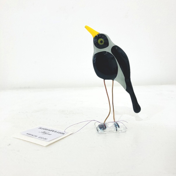 ''Moyra' - Fused Glass Bird' by artist Moira Buchanan